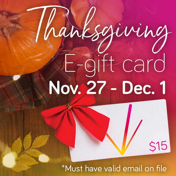 Donate at a donor center or participating blood drive Nov. 27 to Dec. 1 to get a $15 e-gift card