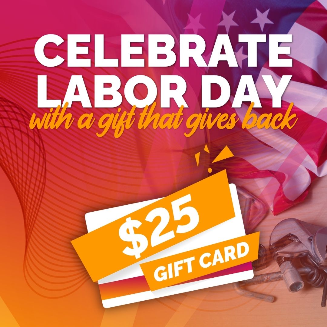 Donate September 3-9 to get a $25 e-gift card with code SERVICE in online appointment notes.